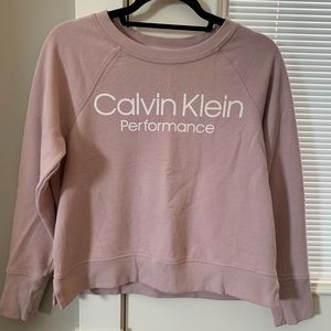 Calvin Klein hood-less blush pink sweatshirt